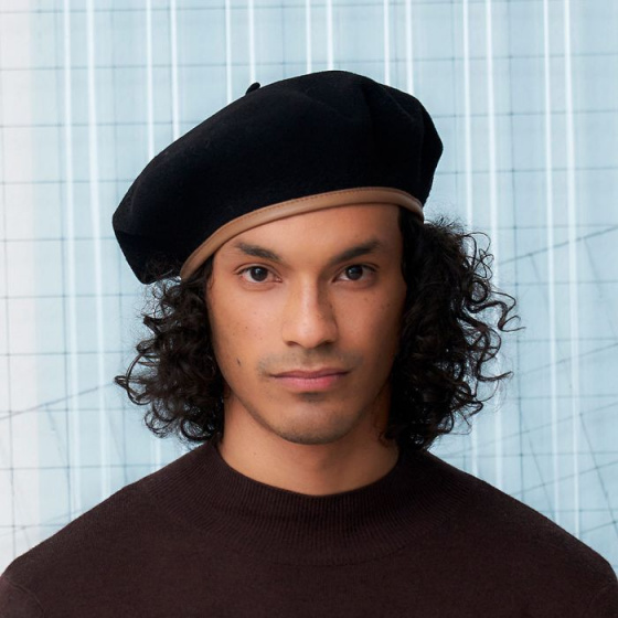 Black Rosa Basque Beret - Heritage by Laulhère