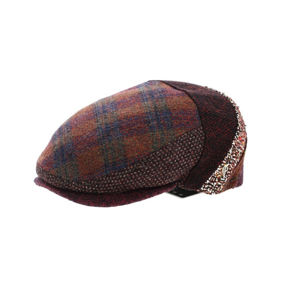 Flat Cap Patchwork Brick Wool - Flechet