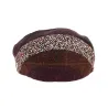 Casquette plate Patchwork Laine Brique - Flechet