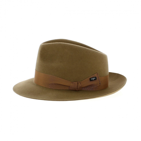 Bogarte Beige- Flechet fedora hat