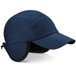 Waterproof mountain cap with earflaps Navy - Traclet