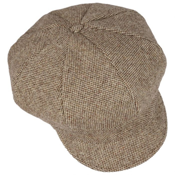 Casquette Gavroche Coco Tweed Marron & Beige