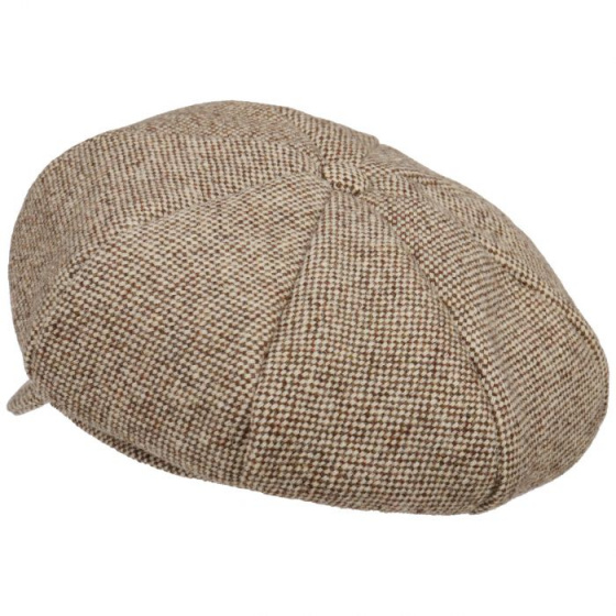 Casquette Gavroche Coco Tweed Marron & Beige