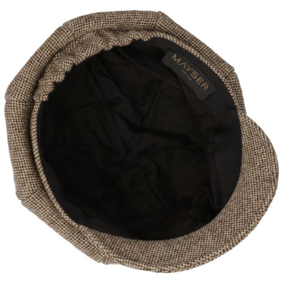 Casquette Gavroche Coco Tweed Marron & Beige