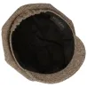 Casquette Gavroche Coco Tweed Marron & Beige   Reference : 4019 | Chapellerie Traclet