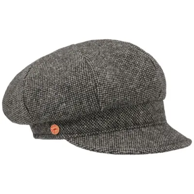 Coco Tweed Newsboy Cap - Grey - Traclet Shop Reference: 6278 | Traclet Hat Shop