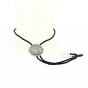 Bolo Tie Bison Silver