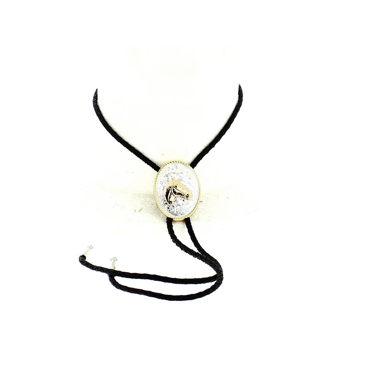 Bolo Tie Horse Head Silver & Gold