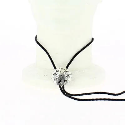Bolo Tie Symbole jeu de cartes Argent