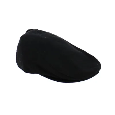 Casquette plate laine & polyester noir - Traclet