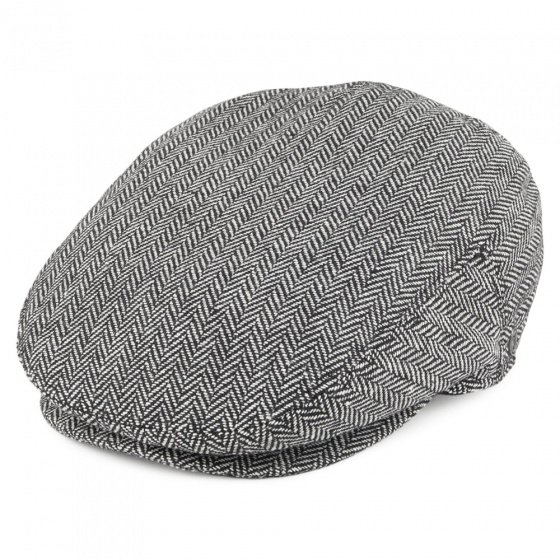 Snowdon Herringbone Flat Cap Grey - Traclet
