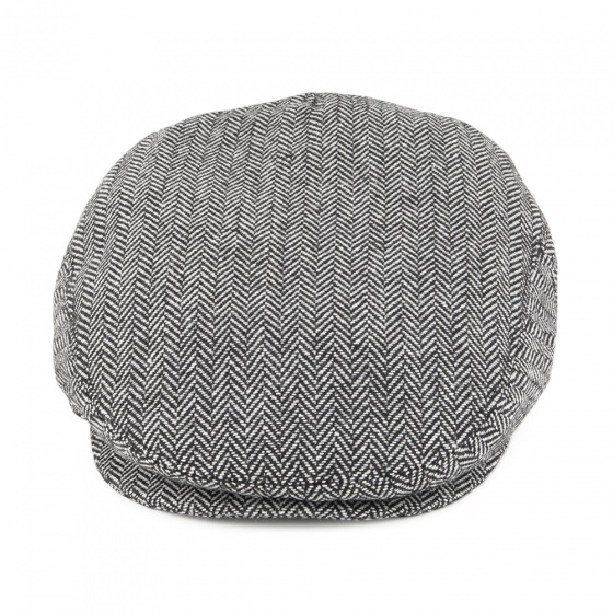 Grey Snowdon Herringbone Flat Cap - Traclet