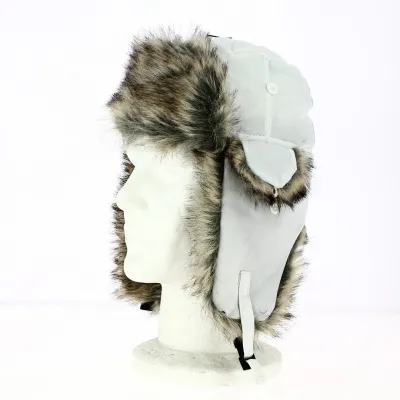 Chapka imperméable Ecru Fausse Fourrure - Traclet