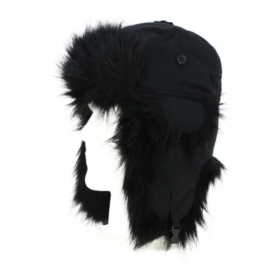 Chapka Térence Fausse Fourrure Polyester Noir - Traclet