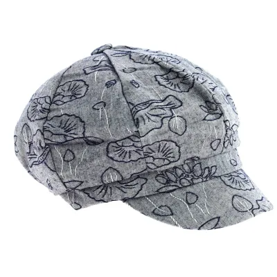 cap Gavroche Retro Summer Edelweiss Cotton blue - Traclet