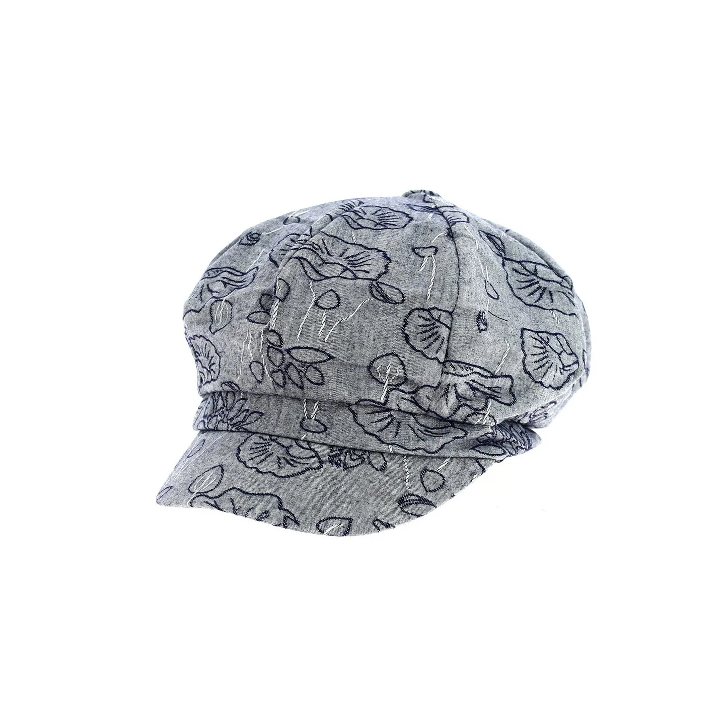 Casquette Gavroche Rétro Été Edelweiss Coton bleu - Traclet Reference : 14283| Chapellerie Traclet