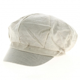 Cap Gavroche Retro Summer Edelweiss Cotton beige - Traclet