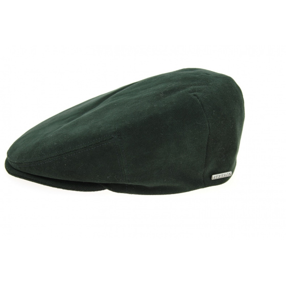 Casquette Plate Kent Soft Coton Vert Foncé- Stetson