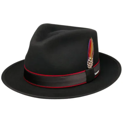 Chapeau Fedora Forza Laine & Cachemire Noir - Stetson Reference : 13092 | Chapellerie Traclet