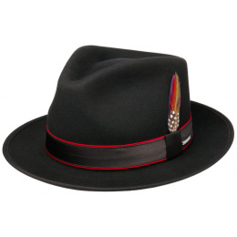 Black Wool & Cashmere Forza Fedora Hat - Stetson