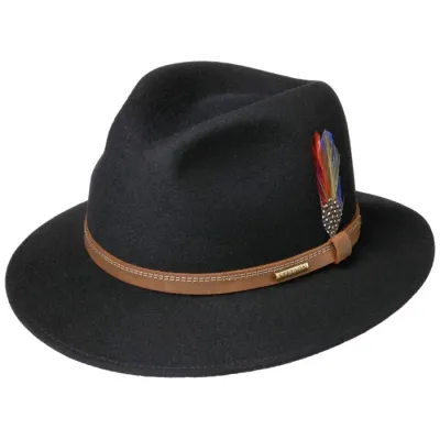 Ortenzo Traveller Hat Felt Wool Black - Stetson