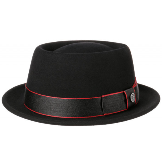 Oakton PorkPie Hat Wool & Cashmere Black - Stetson