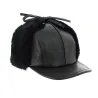 Adventurer Cap / Ushanka Leather & Sheepskin Brown - Traclet Reference: 7818 | Traclet Millinery