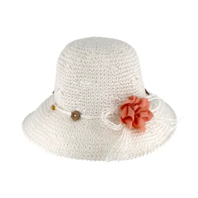 Acquaviva white paper straw cloche hat - Traclet Reference: 14309| Traclet Millinery