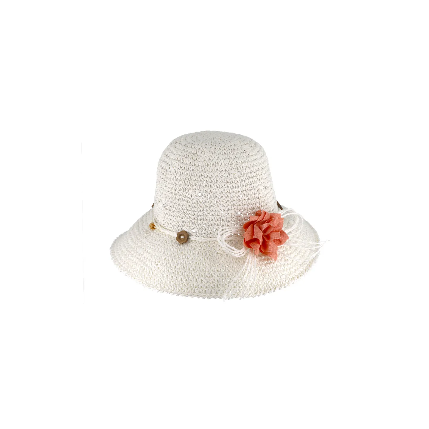 Acquaviva white paper straw cloche hat - Traclet Reference: 14309| Traclet Millinery