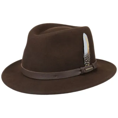 Chapeau Traveller Lindsey Feutre Vitafelt Marron - Stetson