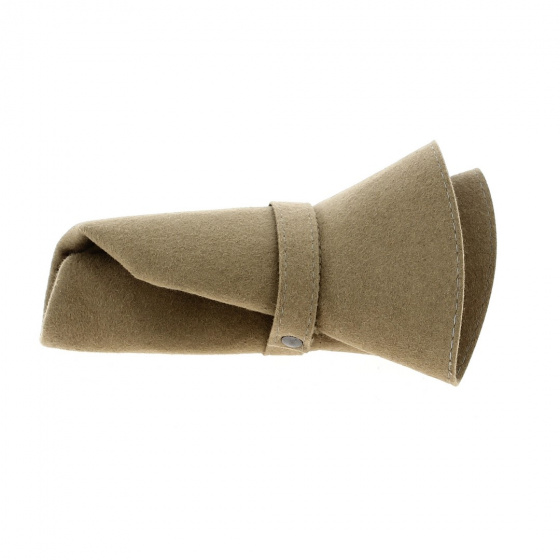 Matera Foldable Fur Felt Hat in Beige - Traclet