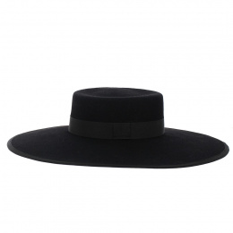 Andalusian Cordobes Hat Black Wool Felt - Traclet