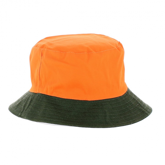 Reversible Cotton Khaki & Orange Bob - Traclet