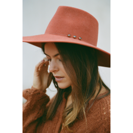 Paula terracota hat - without scarf - Goodbye Lorette