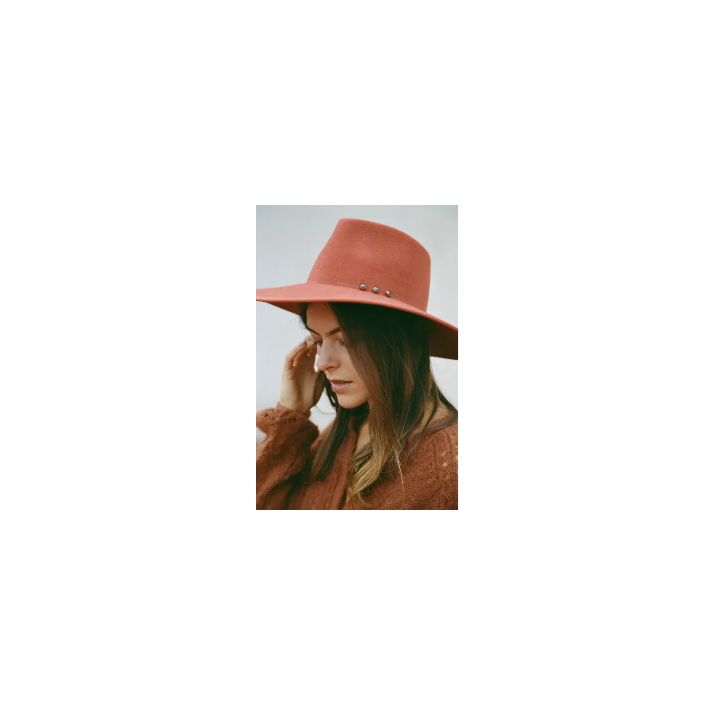 Chapeau Paula terracota - sans foulard - Goodbye Lorette