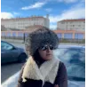 Gray Irena Leather Toque for women - Traclet Reference: 757 | Traclet Hat Shop
