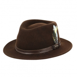 Chapeau Traveller Lindsey Feutre Vitafelt Marron - Stetson