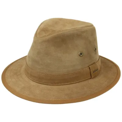 Beige Leather Traveller Hat - Stetson Reference: 14369| Traclet Hatters