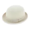 Chapeau Melon Feutre Laine Blanc - Traclet Reference : 14373| Chapellerie Traclet