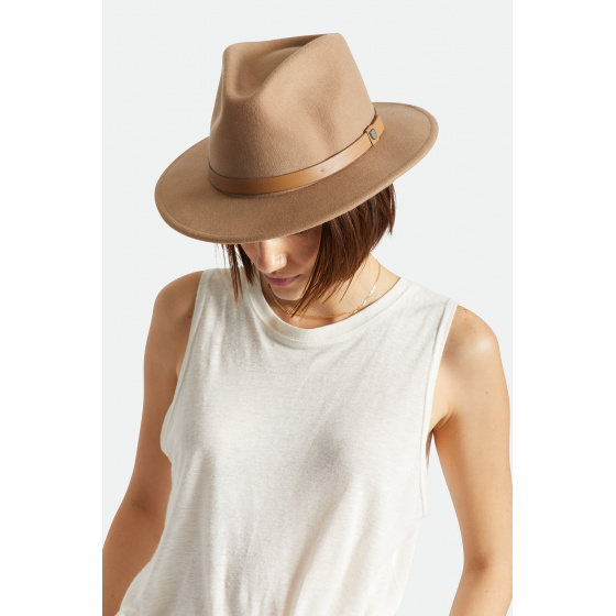 Messer Fedora Wool Felt Hat Mojave Beige - Brixton