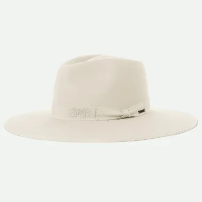 Fedora Jo Rancher Hat Felt Wool Cream White - Brixton