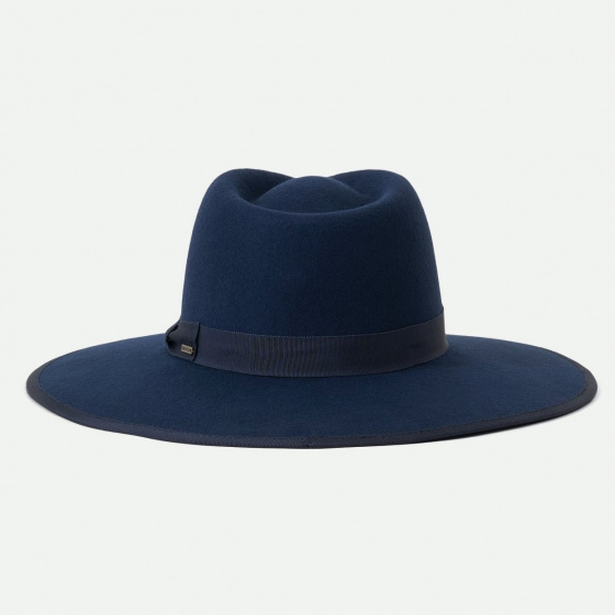 Chapeau Fedora Jo Rancher Feutre Laine Bleu marine - Brixton Chapeau Fedora Jo Rancher Feutre Laine Bleu marine - Brixton