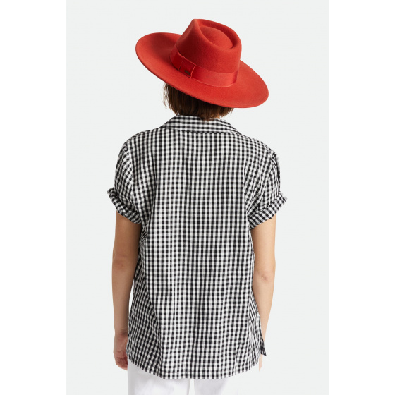 Fedora Joanna Hat Felt Wool Orange Phoenix - Brixton