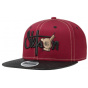 Shaka Flat Visor Snapback Cap Bordeaux - Stetson