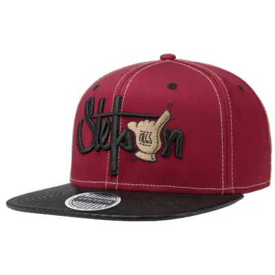 Shaka Flat Visor Snapback Cap Bordeaux - Stetson