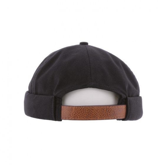 Bonnet Docker Seal Coton Noir - Herman