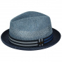 Trilby Berle Paille Bleu hat - Bailey