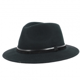 Annecy Fedora Felt Black Waterproof Hat - Traclet