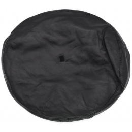 Furio Adjustable Beret Black Leather - Traclet