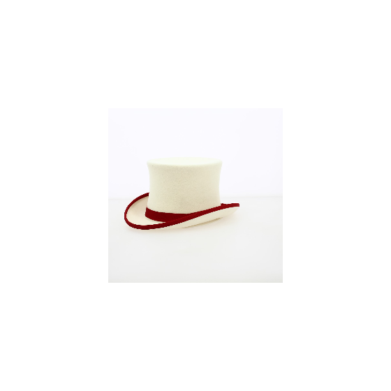 White and Red Top Hat